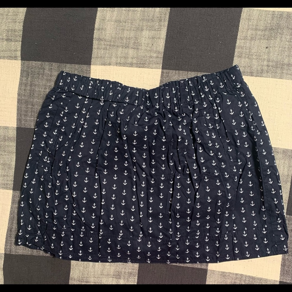 J Crew pull on navy skirt (lined) size L